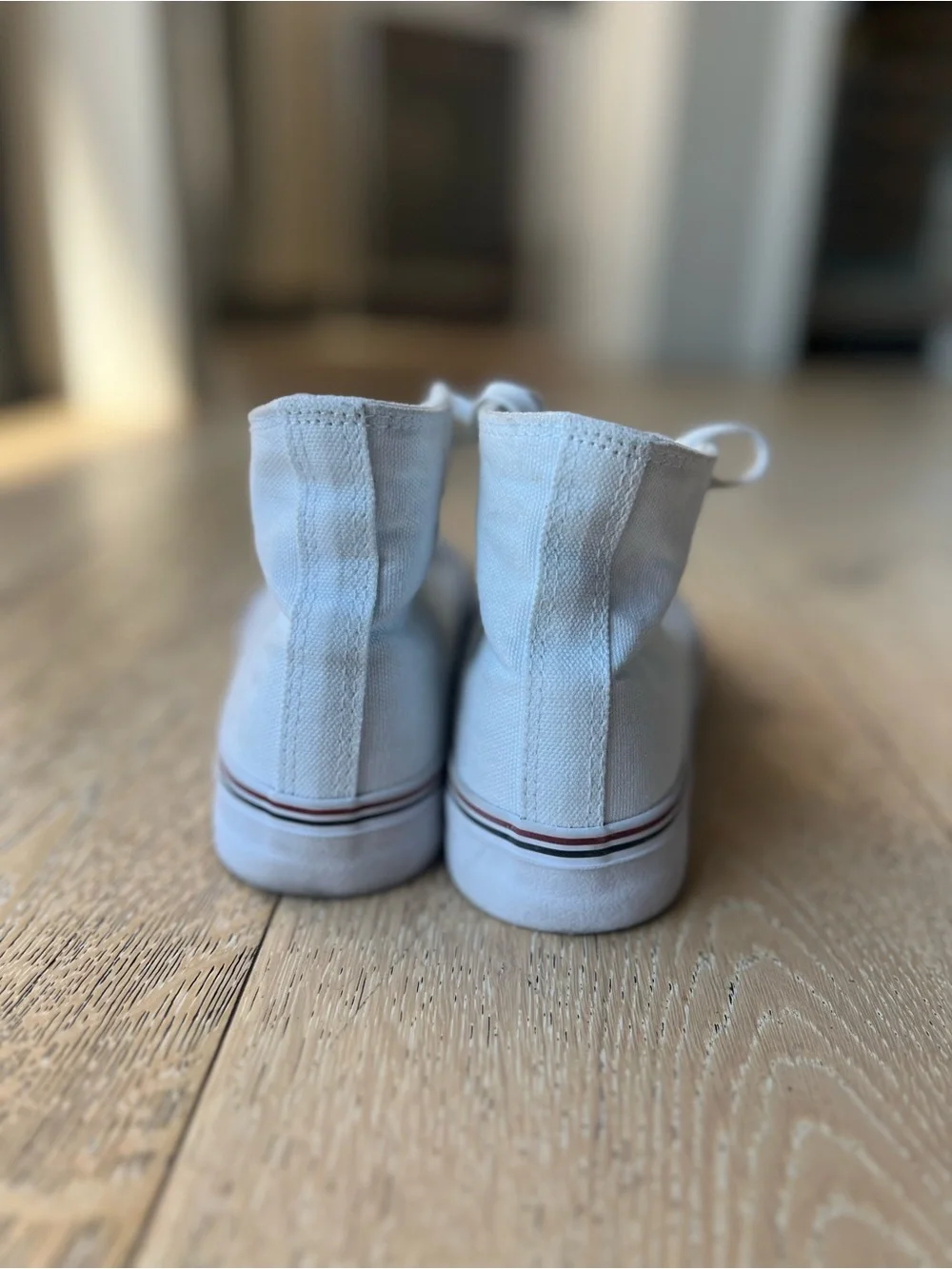High-Top Canvas Sneakers - White